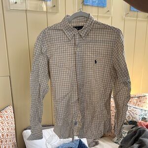 Polo by Ralph Lauren Blue and Yellow Casual Button Down Shirt